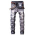 Individuality Men's Jeans Basic Mid Waist Jeans Straight Pants